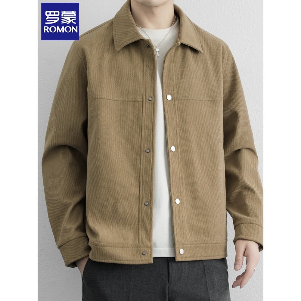 Lomon jaqueta masculina primavera outono novo estilo tamanho grande lapela rufião bonito macacão roupas superiores na mo