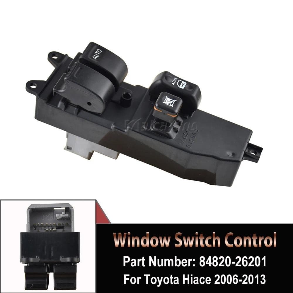 Interruptor Mestre Da Janela De Controle De Energia Do Lado Motorista Dianteiro Direito Para Toyota Hiace 2006-2013 KDH2