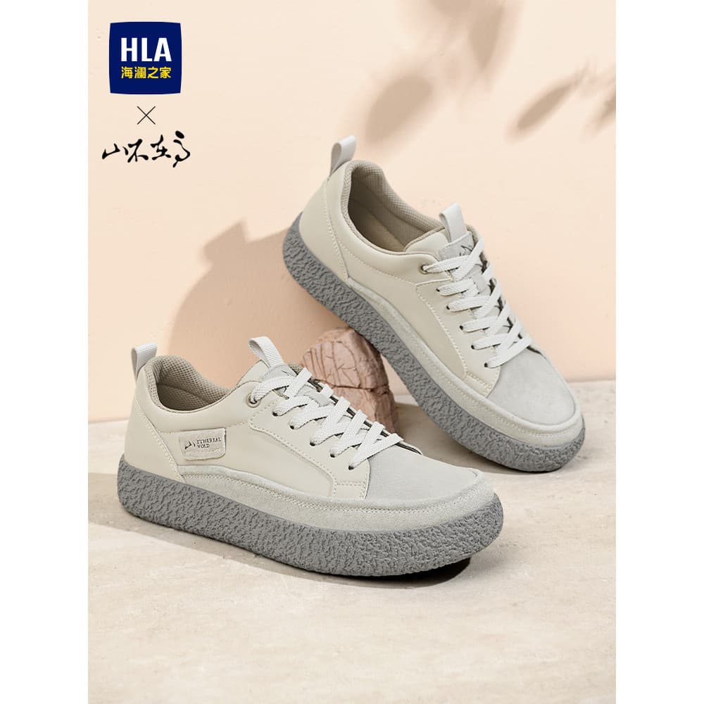 HLA/Hailan House sapatos masculinos 2026 novos sapatos casuais moda masculina All-Match Retro resistente ao desgaste fer