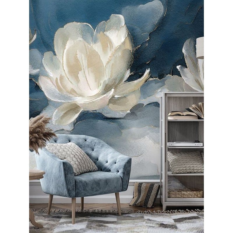 3D moderno simples abstrato pintura a óleo papel de parede estilo europeu flor sem costura pano quarto sala estar sofá f