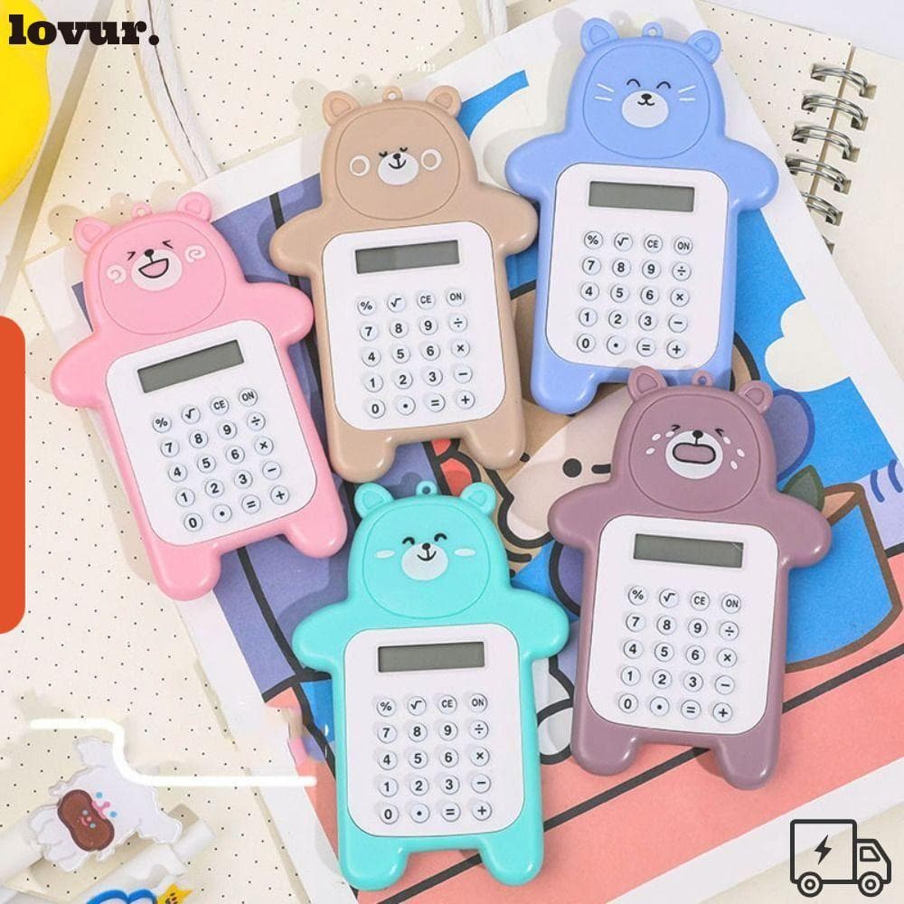 LOVUR Mini Calculadora , Calculadoras Científicas Em Forma De Urso Com Exibição De 8 Dígitos ,