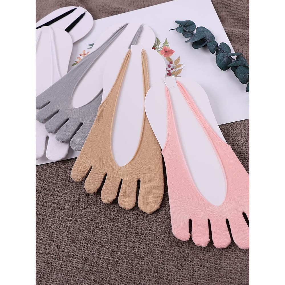 Meias de cinco dedos femininas verão estilo fino boca rasa invisível Ped meias femininas liga meias meias de veludo meta