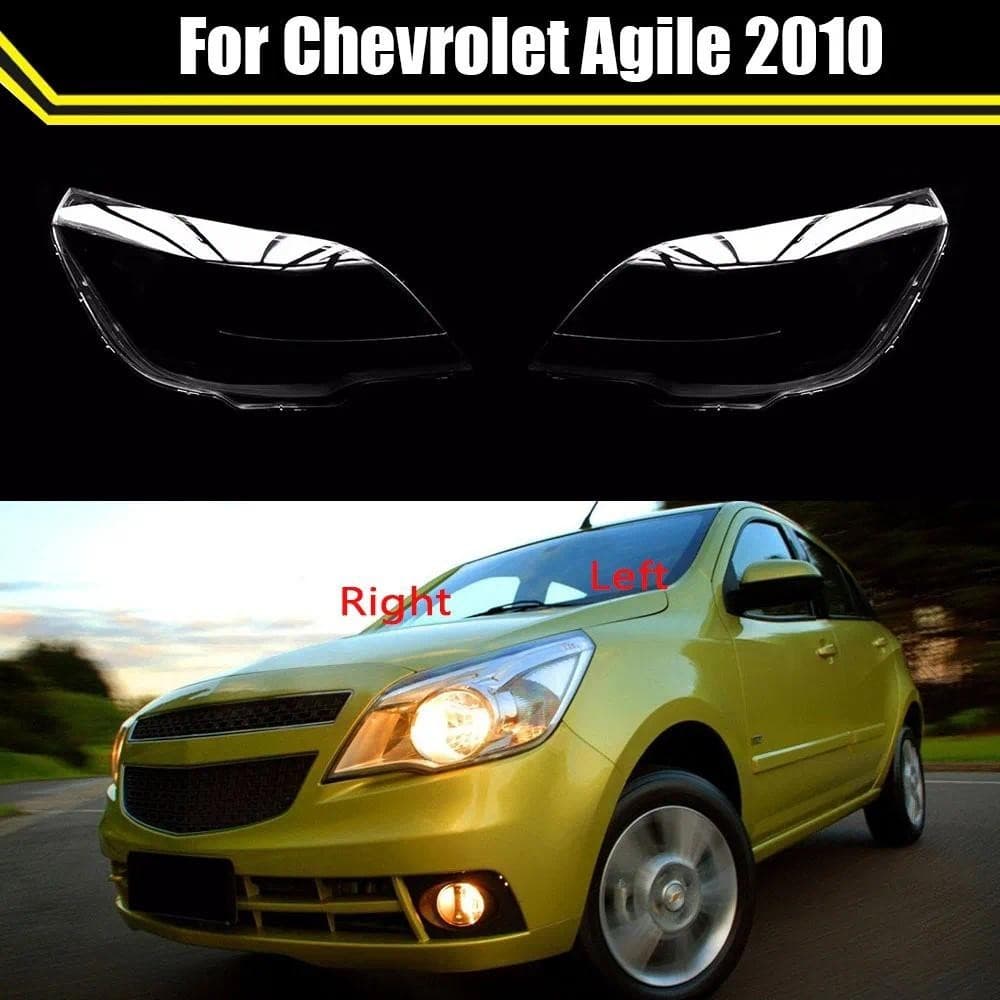 Para Chevrolet Ágil 2010 Capa Do Farol Carro De Vidro Cabeça Luz Da Lâmpada Lente Escudo Frente Transparente Abajur Caos