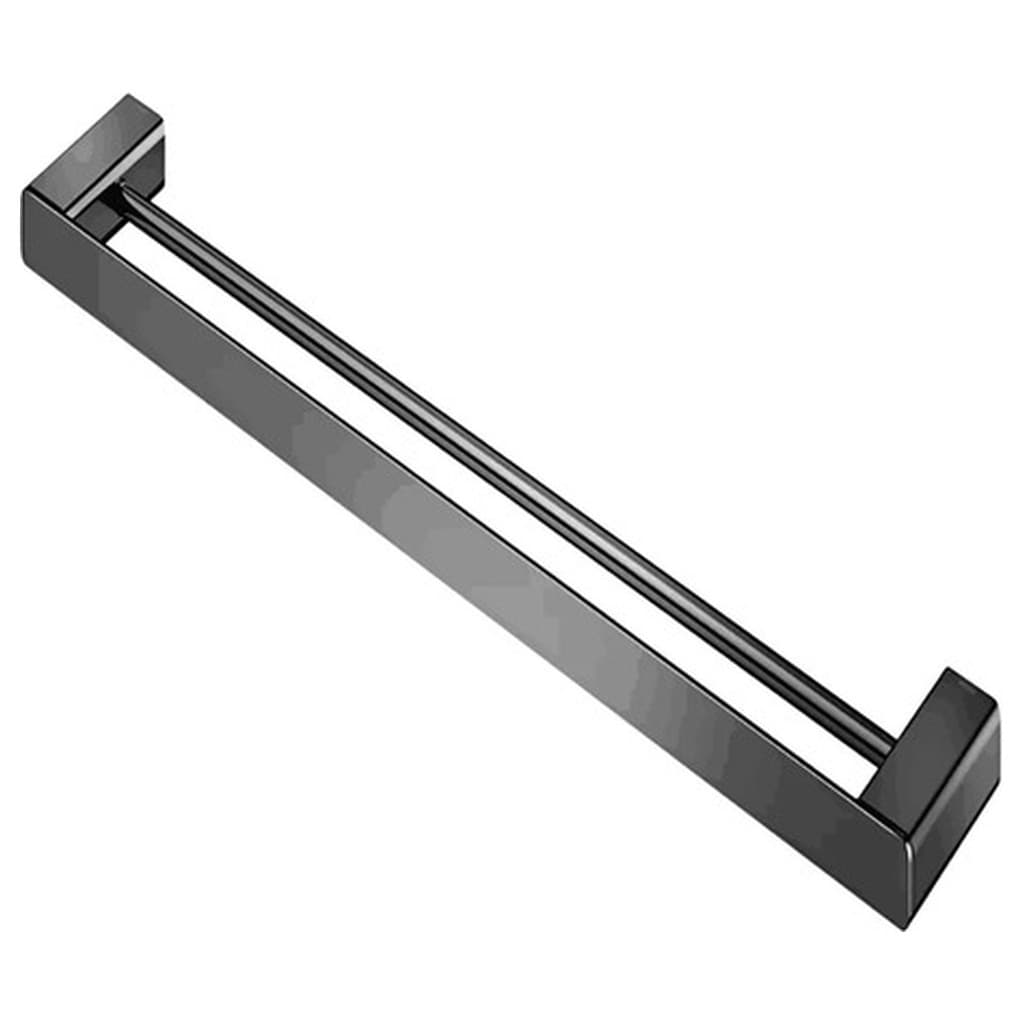 Porta Toalha Bastão Duplo Docol Docolflat Ônix Acetinado 67cm Toalheiro Parede Suporte Banheiro Acessório