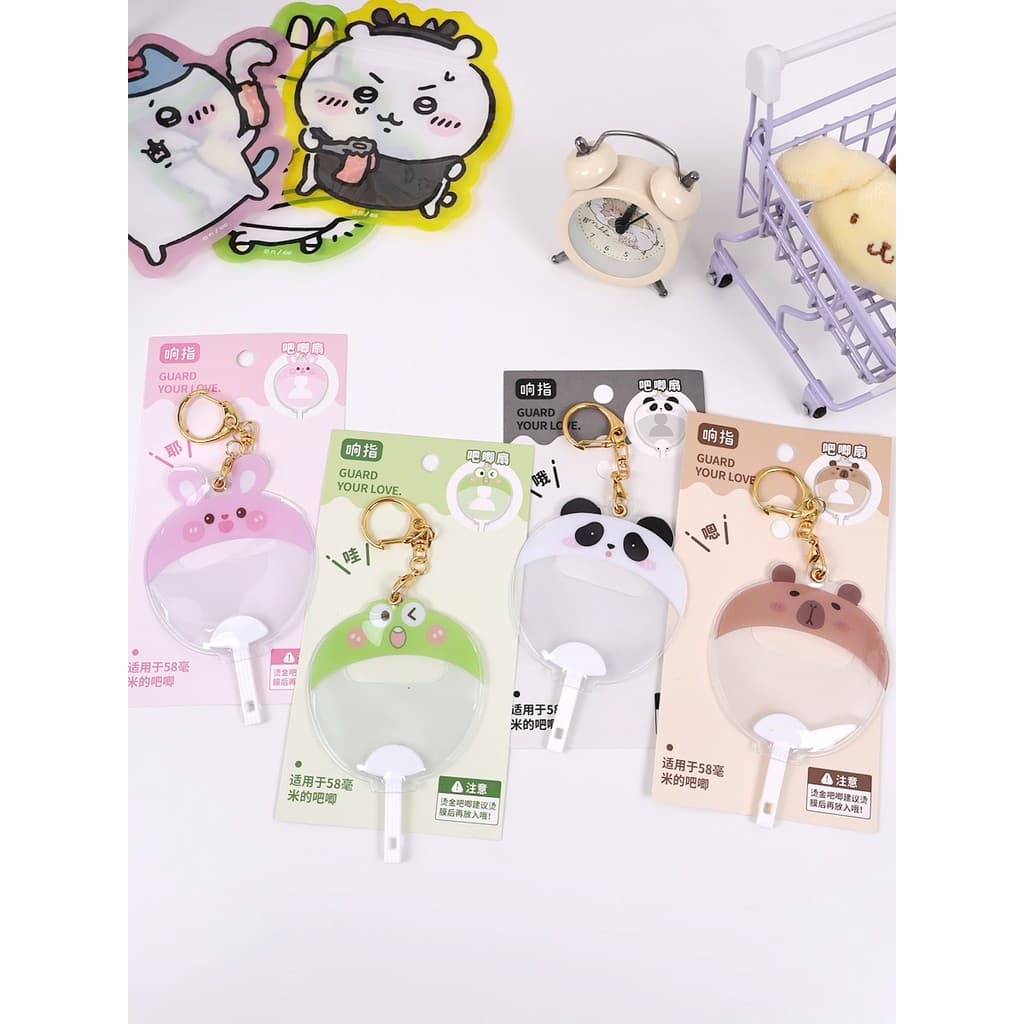 Crachá barra Chi capa protetora vale dor saco decoração pingente vale Display 58mm bonito Animal fã forma armazenamento