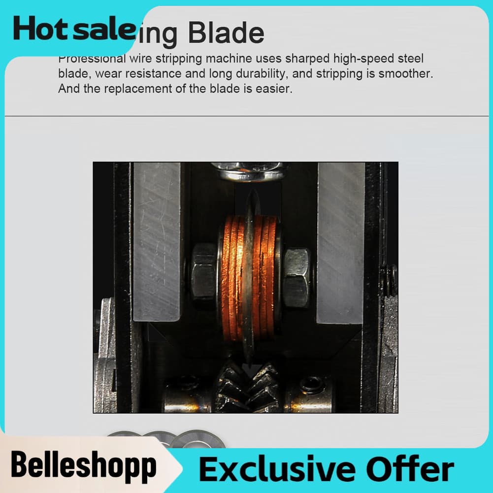 Belleshopp-br Ferramenta manual de descascamento de fios Descascador portátil Máquina compacta Corpo de ferro Alta