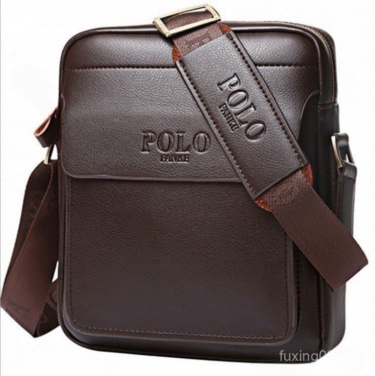 GLCHENG Bolsa POLO Homem " Saco De Couro Genuína Para Mochila A Tiracolo Lateral