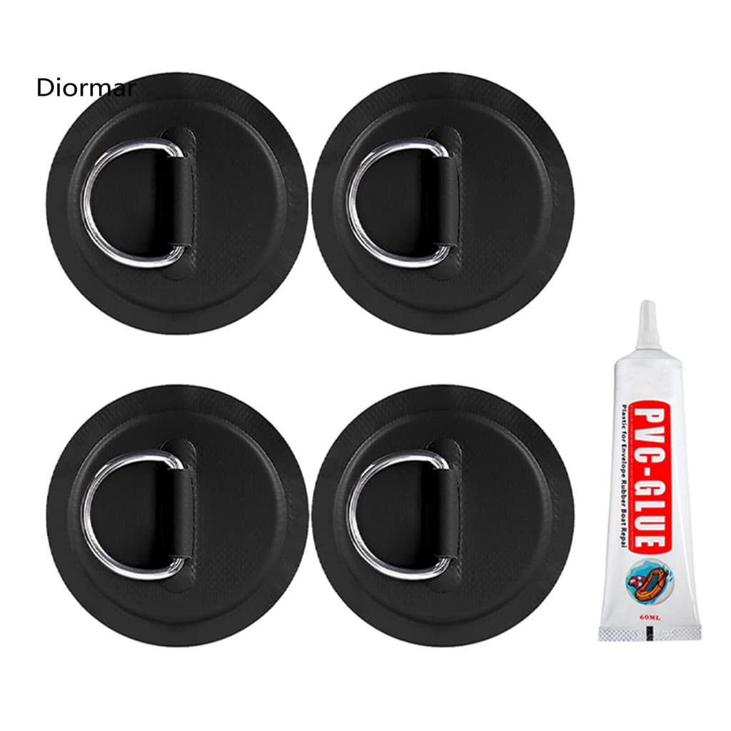 Paddleboard D-ring Accessory Easy Installation Boat 4pcs Stainless Steel Patch for Kayak Sup Pvc Repair Canoe Rafting Ac
