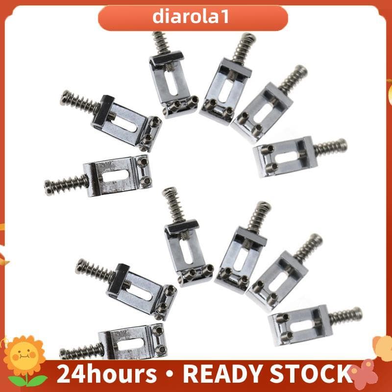 12x Selas De Ponte Tremolo Cromadas De Substituição Para Guitarra Elétrica