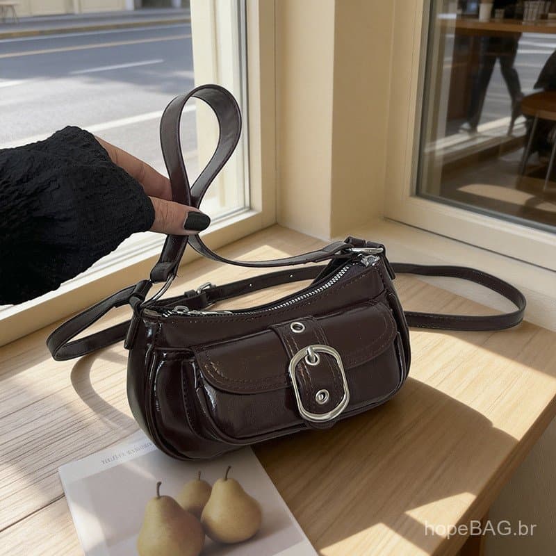 Bolsa de ombro estilo coreano para mulheres, bolsa de ombro versátil de alta qualidade, bolsa transversal feminina com e
