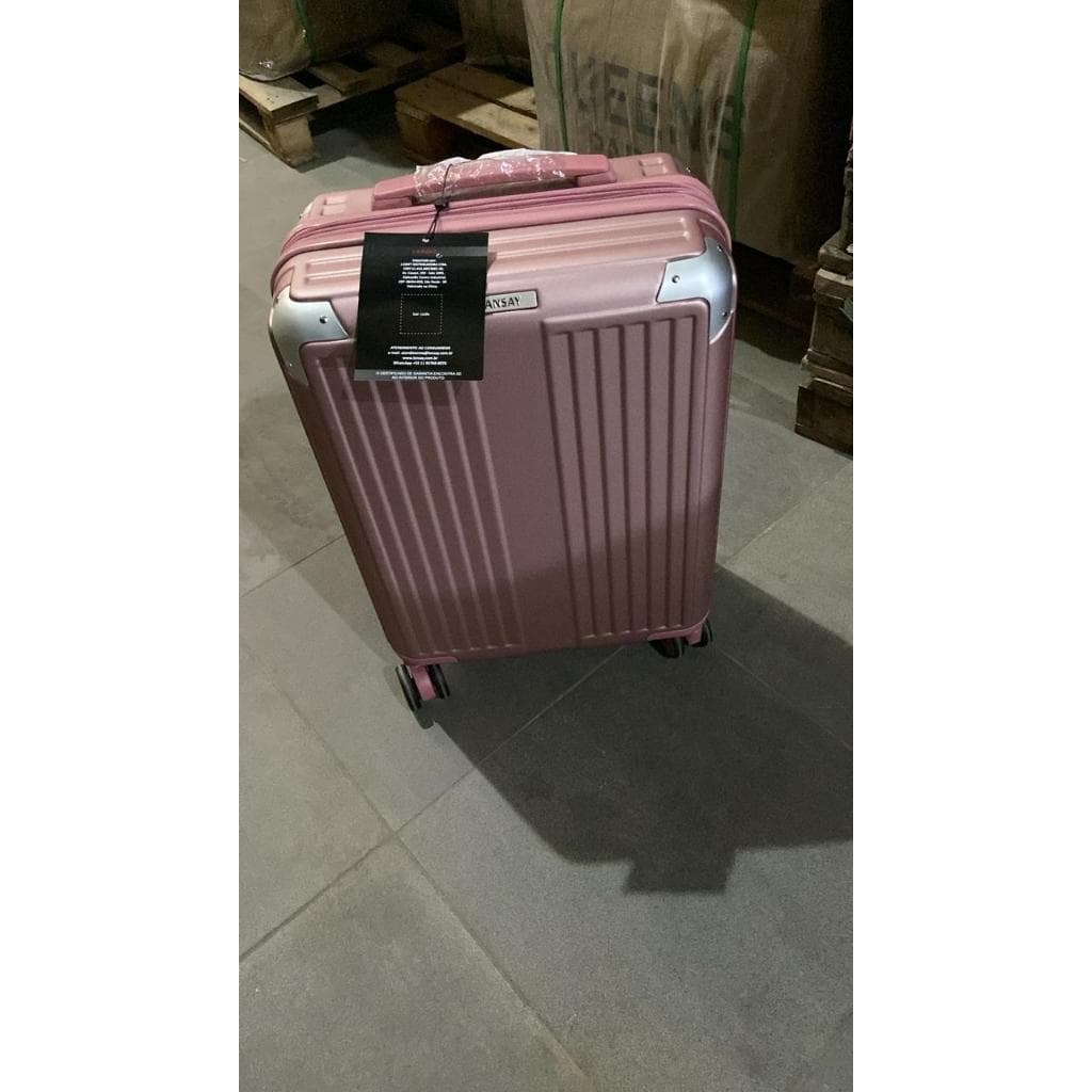 MALA PARA VIAGEM EXPANSÍVEL COM RODINHAS ROSA