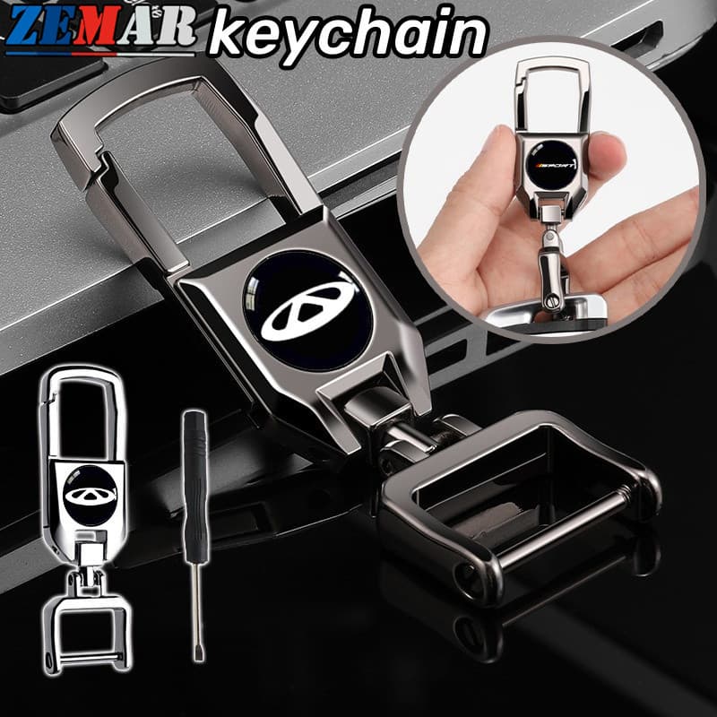 Chaveiro de Metal para Carro, Moto, Suporte Universal para Chaves 360 °     Suporte de Chave Rotativo Chery Tiggo 5x 8 7