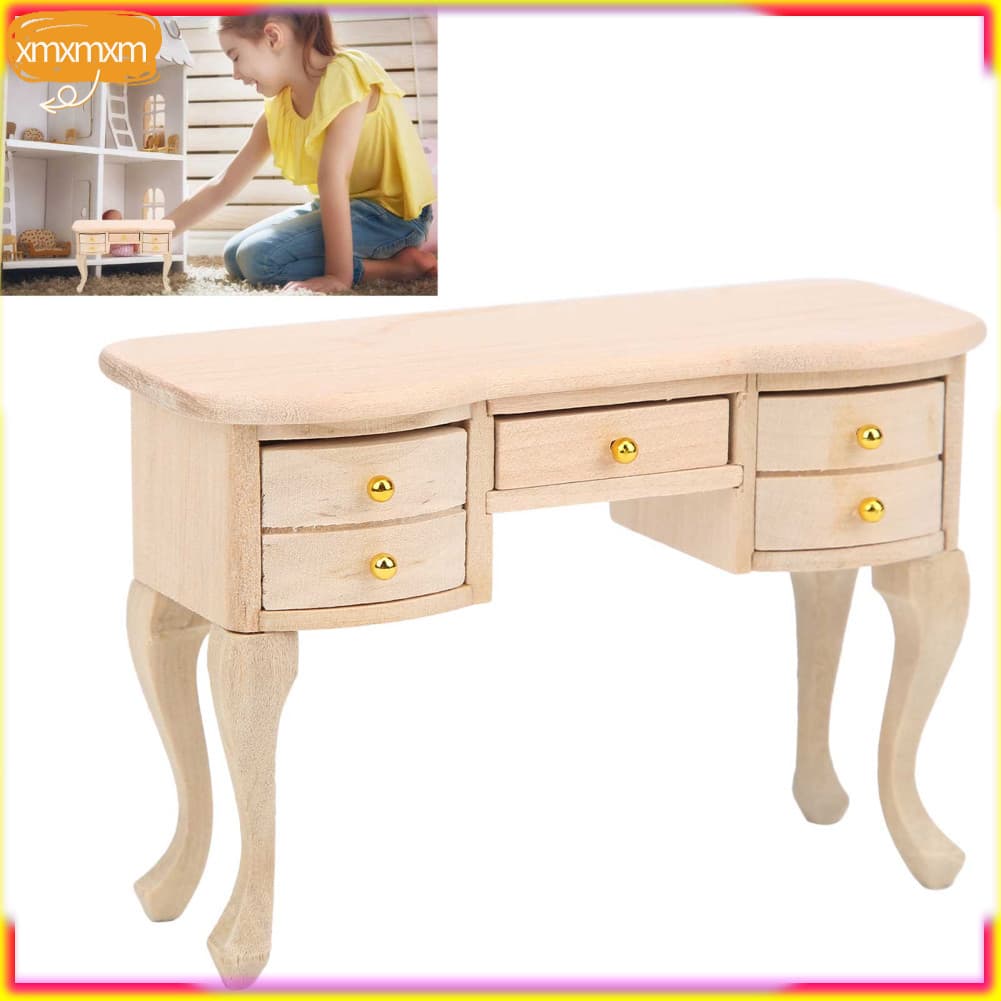 Xmxmxm.br 1/12 casa de bonecas mesa simulada modelo de móveis em miniatura acessório de brinquedo presente para crianças