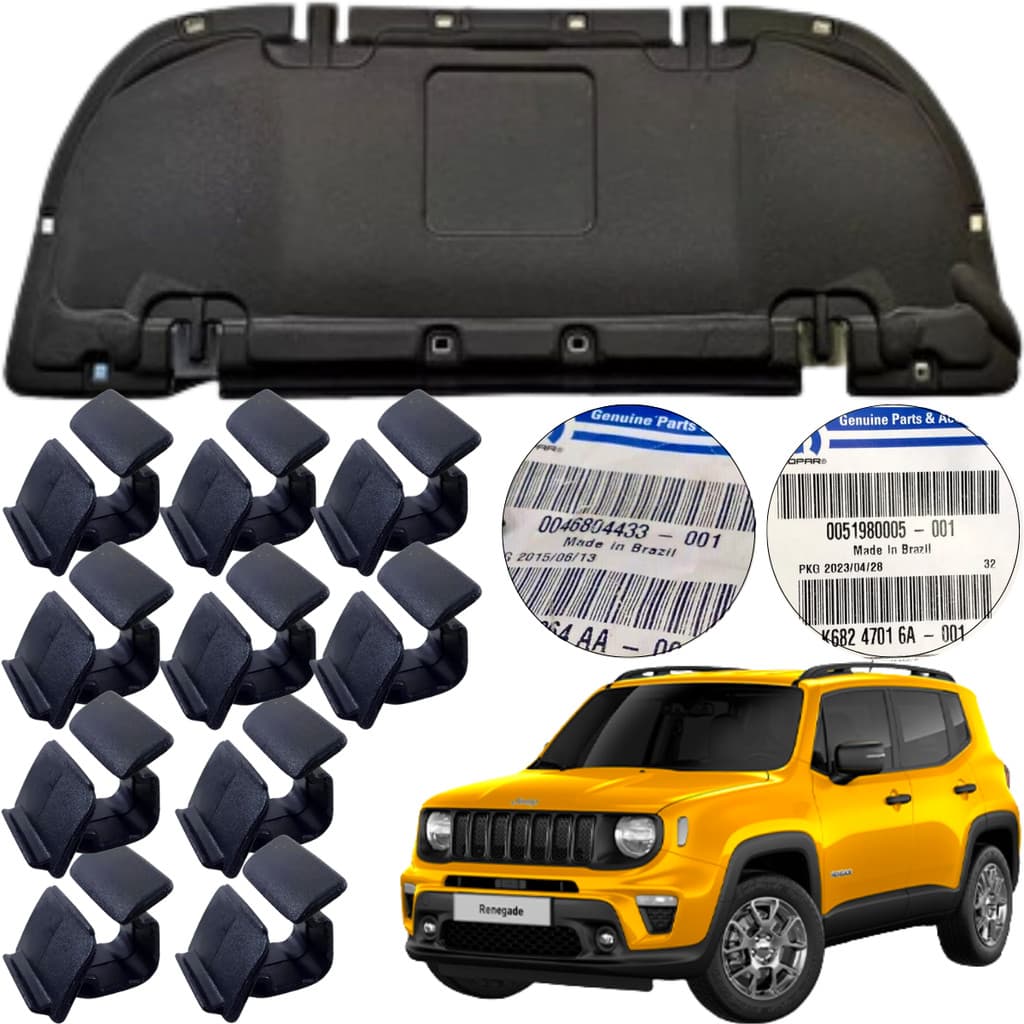 Forro Capo Original Jeep Renegade Manta Termica Antirruido Com Kit 10 Presilhas
