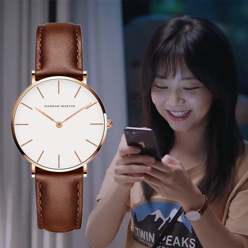 relogio feminino relogio feminino pequeno delicado Luz de luxo nicho simples Ultra-fino relógio feminino estilo nórdico