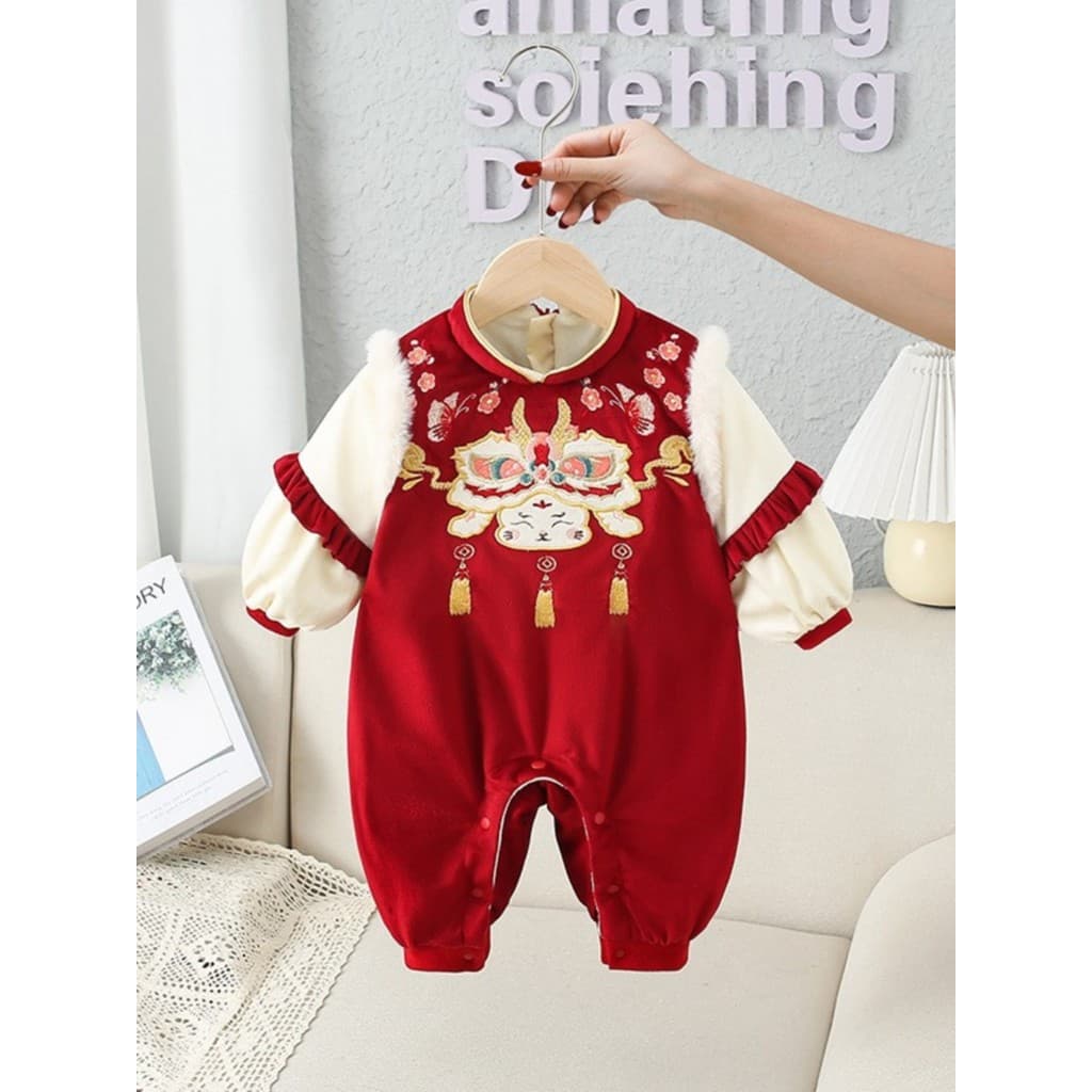 Roupas de inverno para bebês meninas vestido de um ano roupas de mês inteiro roupas de ano novo roupas de ano novo terno