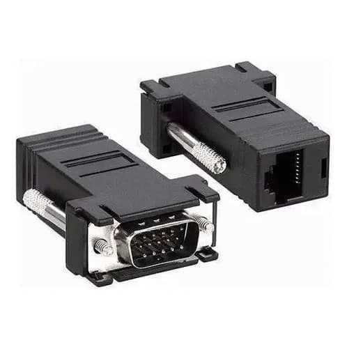 Conector Adaptador Vga Macho X Rj45 P/ Cabo De Rede 1 Pç