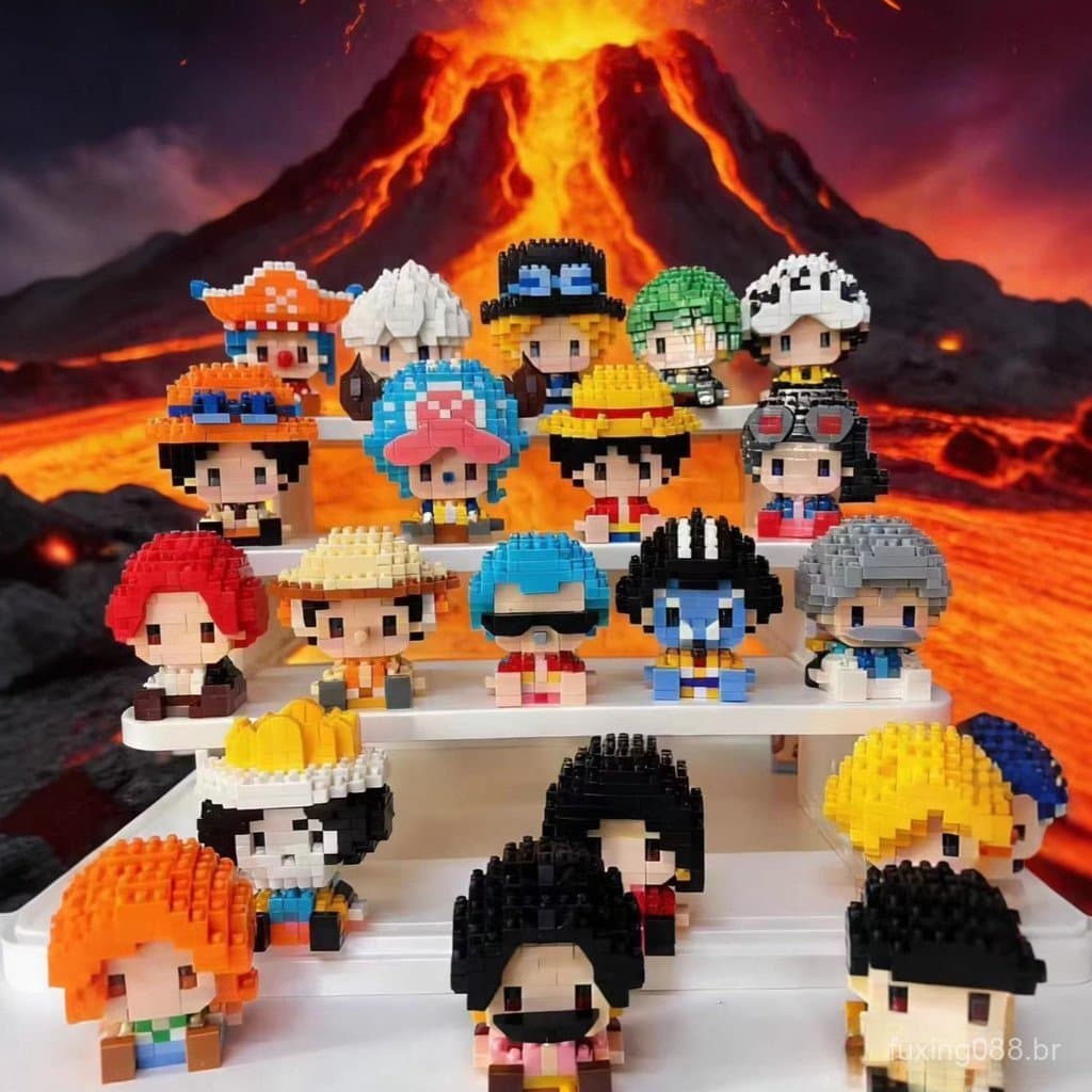 Personagem One Piece Bloco de Montar 6cm Brinquedo Ideal para Presente de Fãs