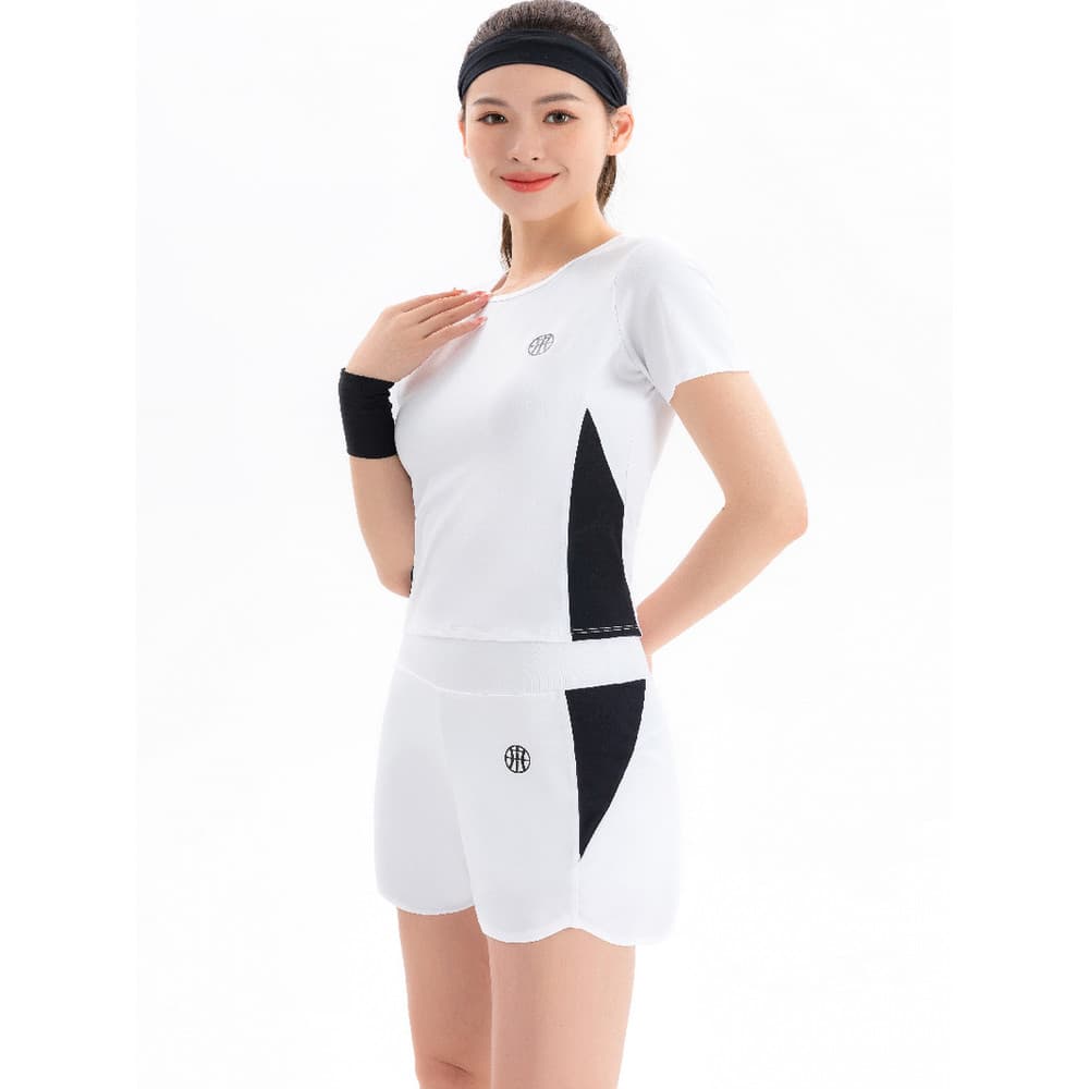 Haozhou Shorts esportivos femininos verão falso de duas peças Anti-exposição calças de Yoga correndo Fitness dança calça