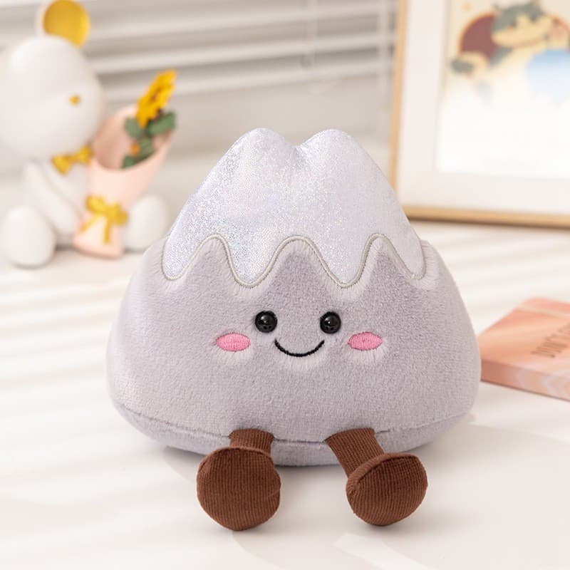 Simulação neve montanha boneca Jinshan prata montanha travesseiro brinquedo de pelúcia vulcânico neve montanha boneca ce