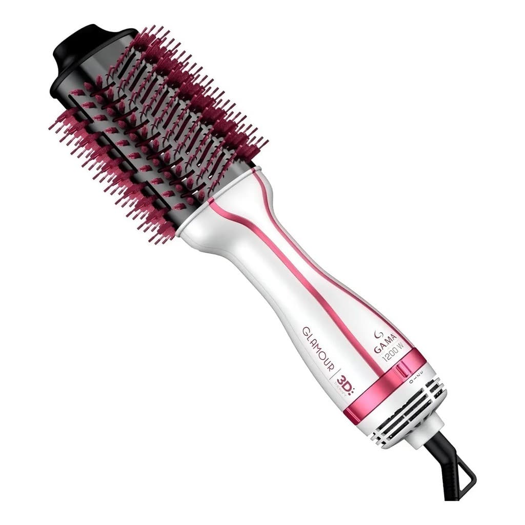 ESCOVA SECADORA MODELADORA GAMA 1200W GLAMOUR PINK BRUSH 3 EM 1 - 220V
