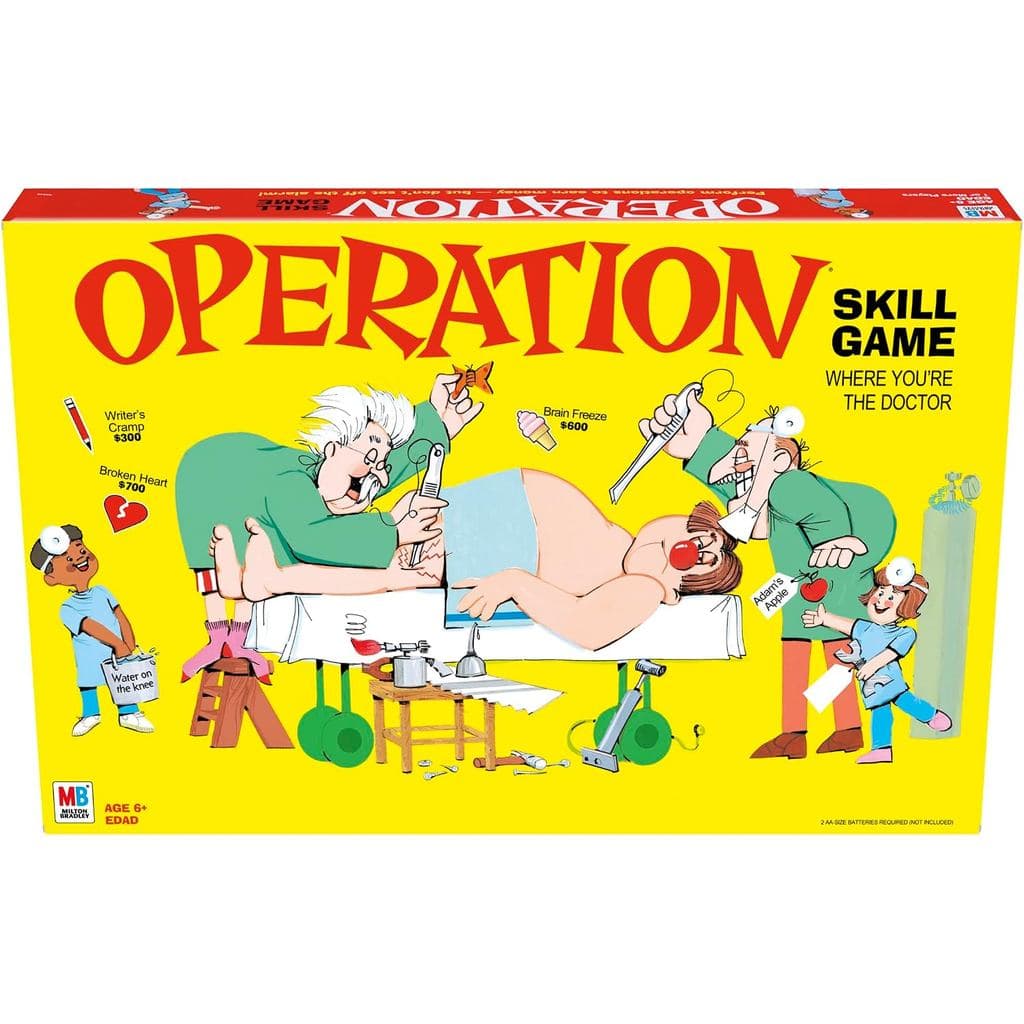 Jogo de Tabuleiro Eletrônico Hasbro Gaming Operation, Jogos Familiares para Crianças a Partir de 6 Anos, Jogos de Tabule