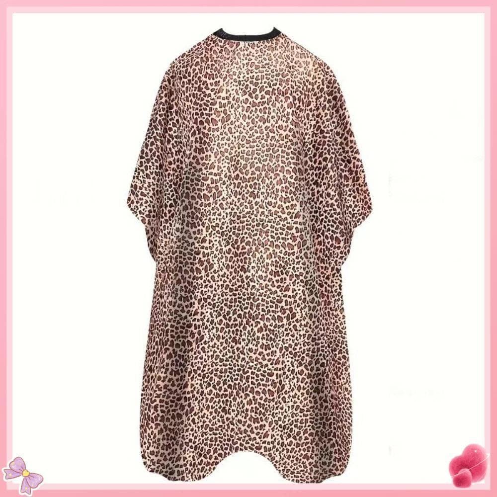 Capa De Cabeleireiro , Antiestática Para Corte De Cabelo Com Estampa De Leopardo , Fecho De Pescoço Ajustável