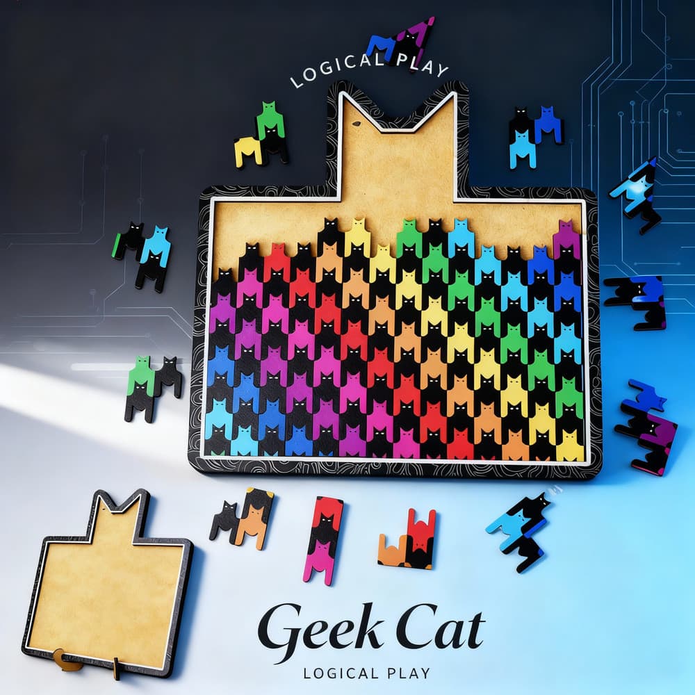 Alta dificuldade descompressão criativa Jike gato quebra-cabeça decoração ornamentos brinquedos enviar amigos feriado pr