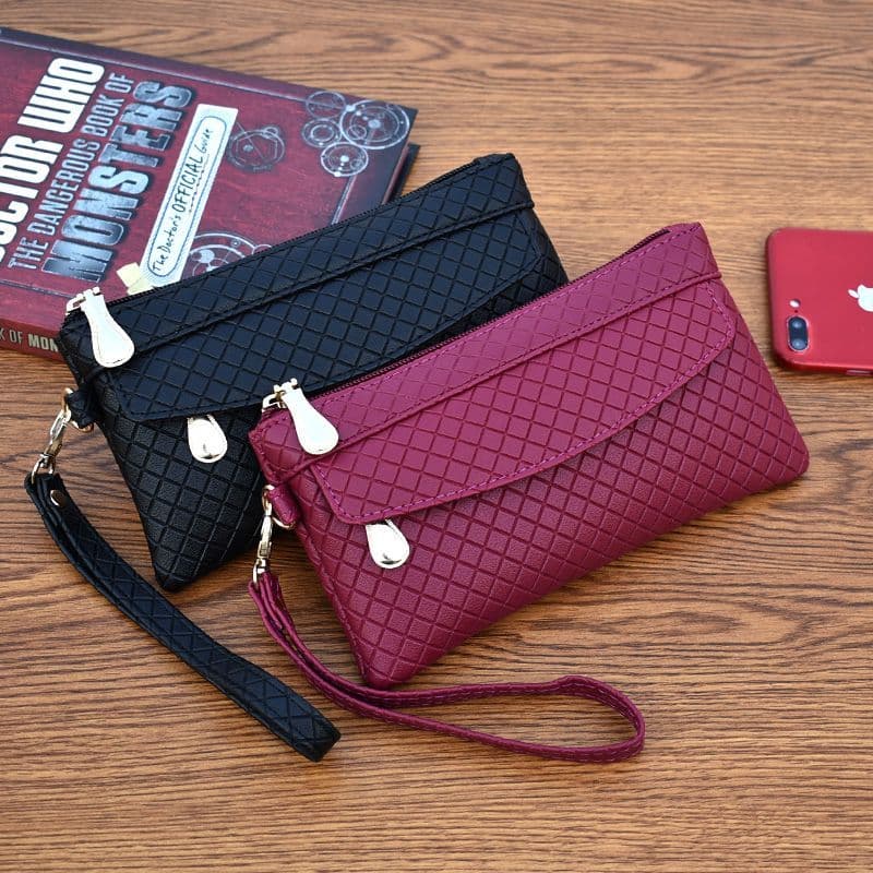 2023 xadrez embreagem feminina versão coreana moda saco do telefone móvel Mini bolsa de moedas All-Match pequeno saco na