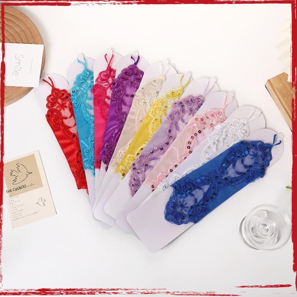 Luvas De Renda , Vestido De Festa Acessórios De Roupas Noiva De Casamento , Elegante Strass Protetor Solar