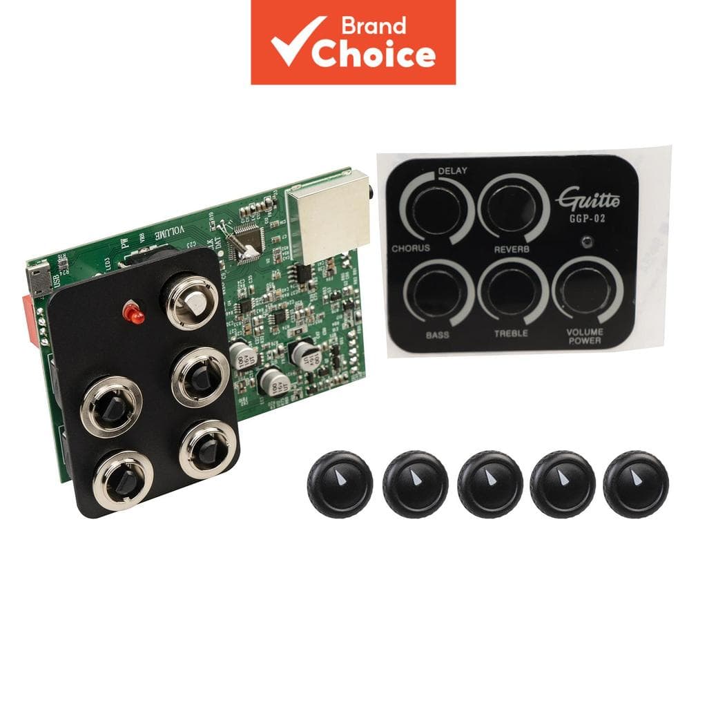 Captadores De Guitarra Pré-Amplificador Piezo Captador Atraso Reverb Coro Para Guitarras Acústicas De 36-42 Polegadas Di