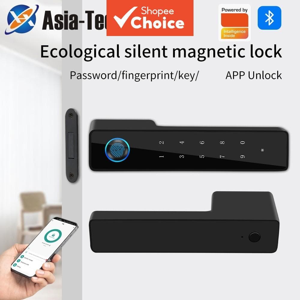 Fechadura Magnética De Porta Com Impressão Digital Oculta , Eletromagnética Silenciosa Para Portas De Quarto E Estudo