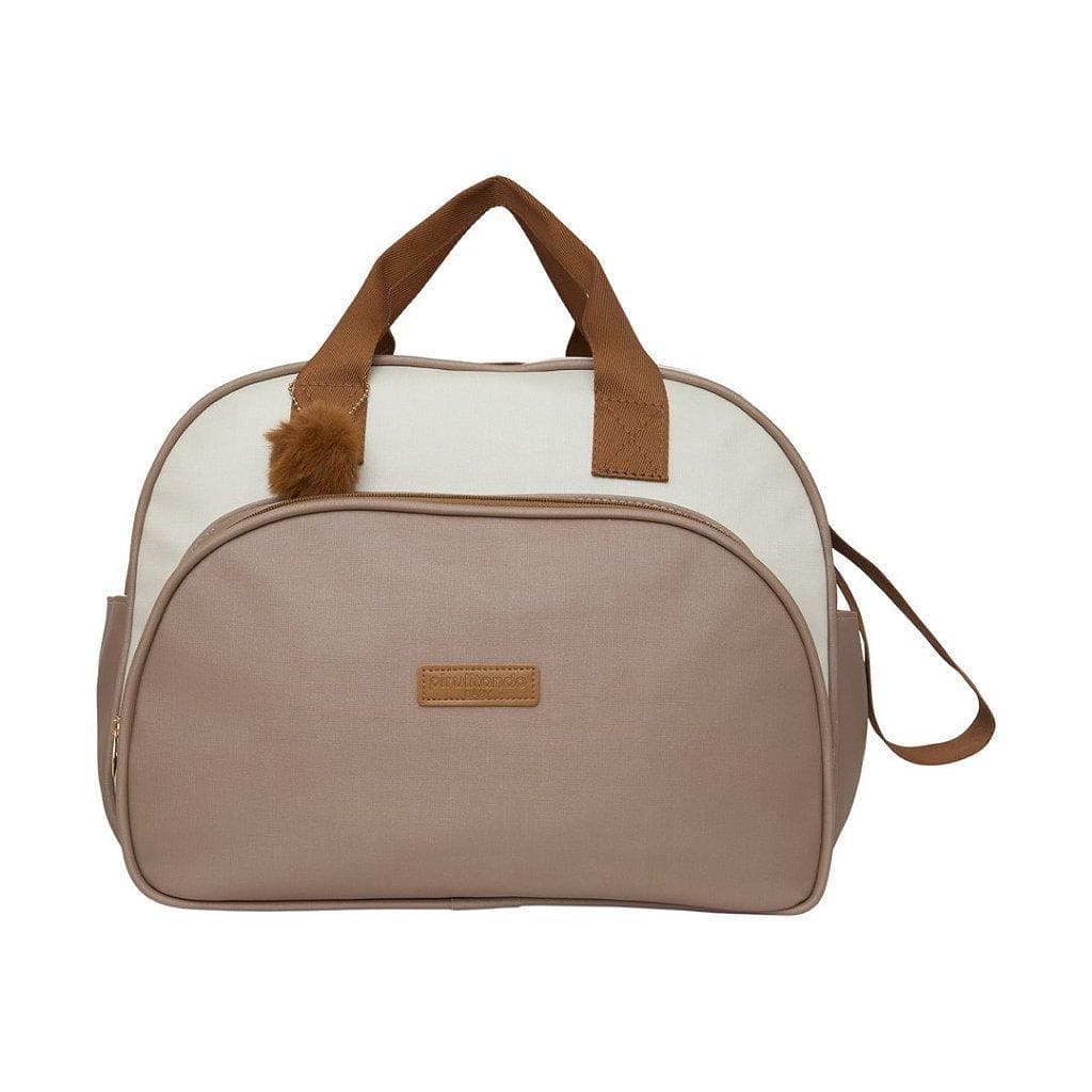 Bolsa Maternidade Pirulitando Baby Grande Ternura Off Marrom
