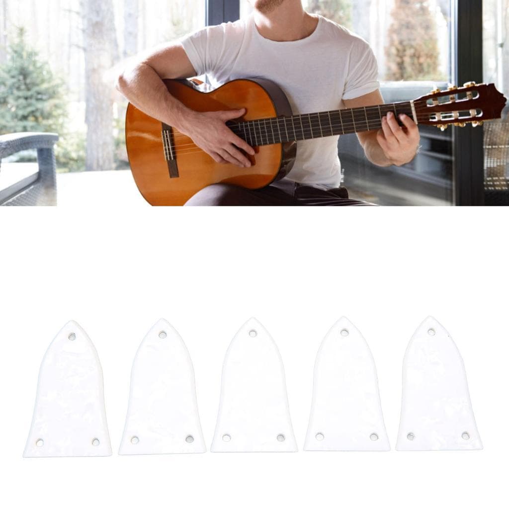 Kit de cobertura de haste de treliça de guitarra com 3 furos Conjunto de placa de baixo elétrico de plástico branco 5