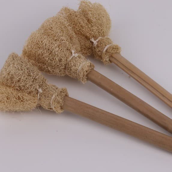 Estoque pronto Envio rápido!Escova de limpeza de bucha Natural, garrafa de leite não oleosa, xícara de chá, copo de lava
