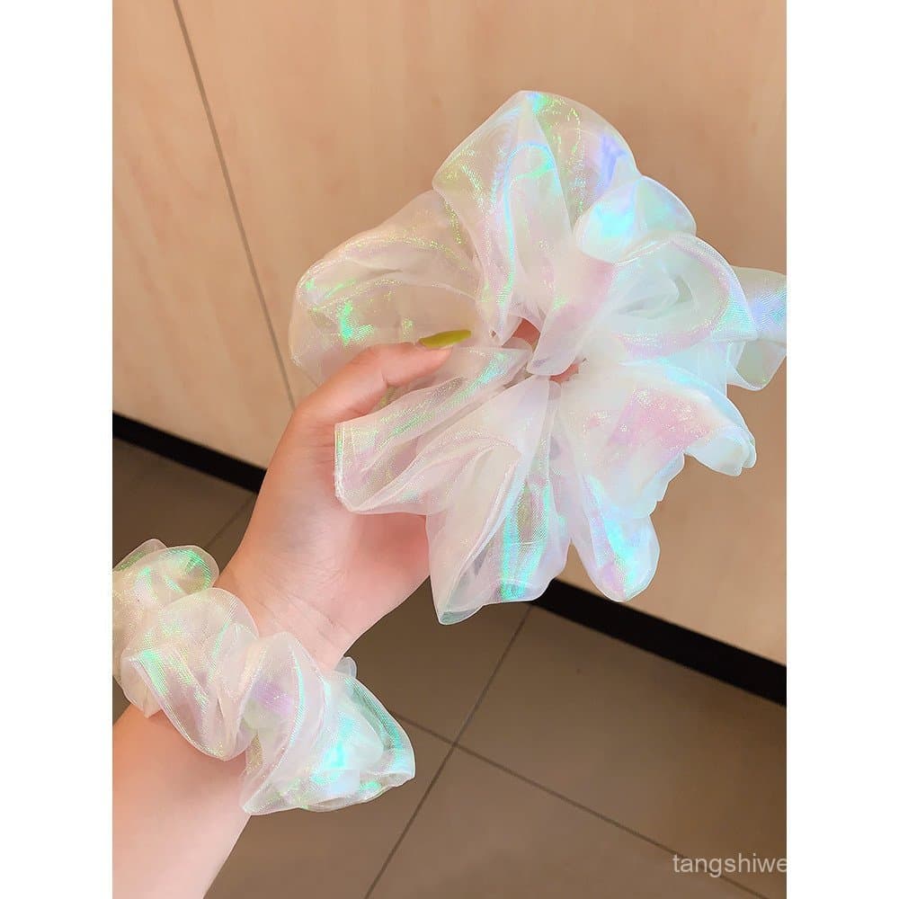 Influenciador ins sereia Ji Super fada Net gaze porco Scrunchy anel de cabelo High-End sentimento elegante estilo Mori e
