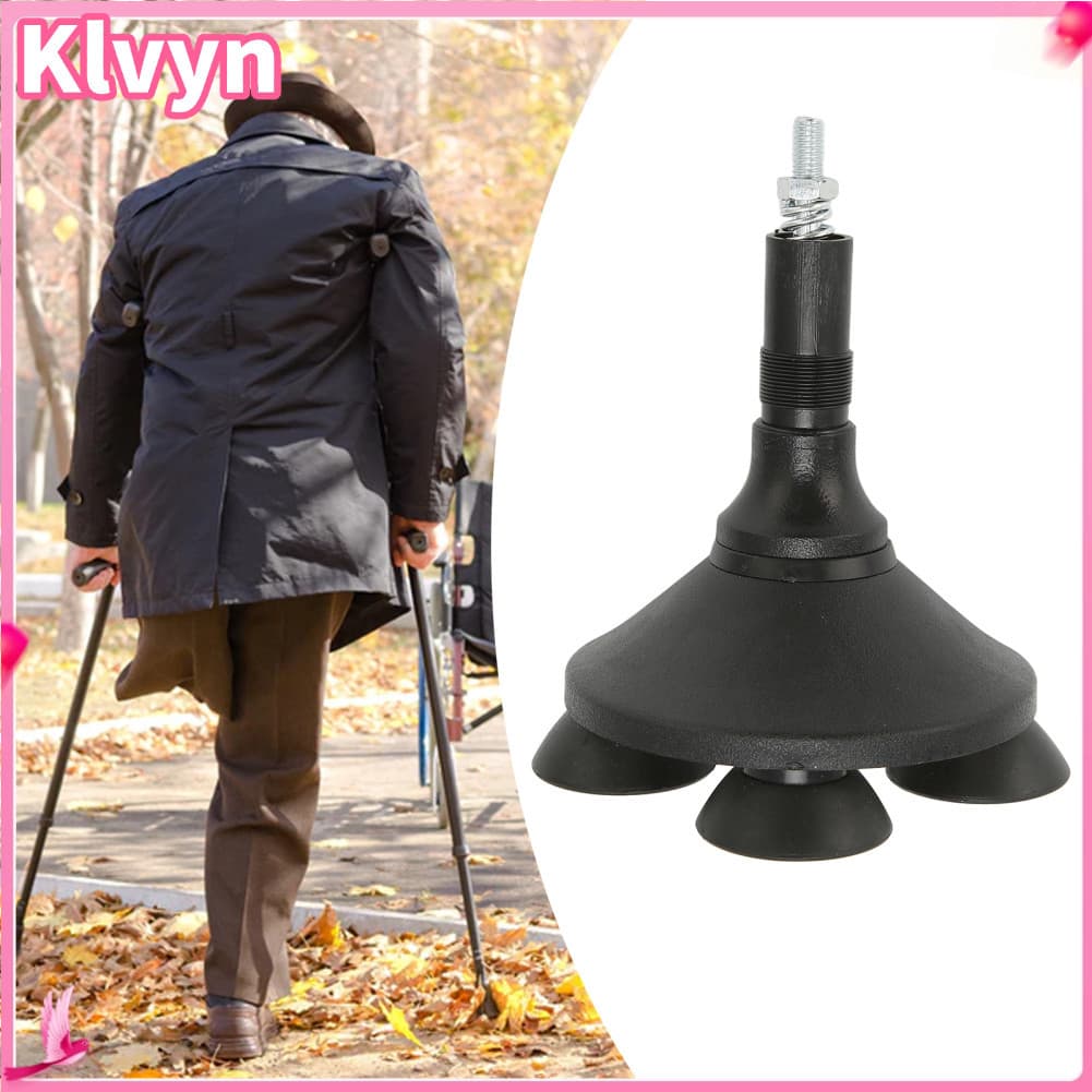 Bastões de caminhada Klvyn-br Almofada para pés em liga de alumínio 360 ° 4 pernas evitam escorregões Almofadas de