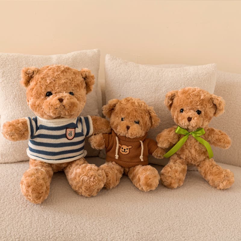 Urso de pelúcia brinquedo de pelúcia camisola urso boneca presente de aniversário boneca de pelúcia