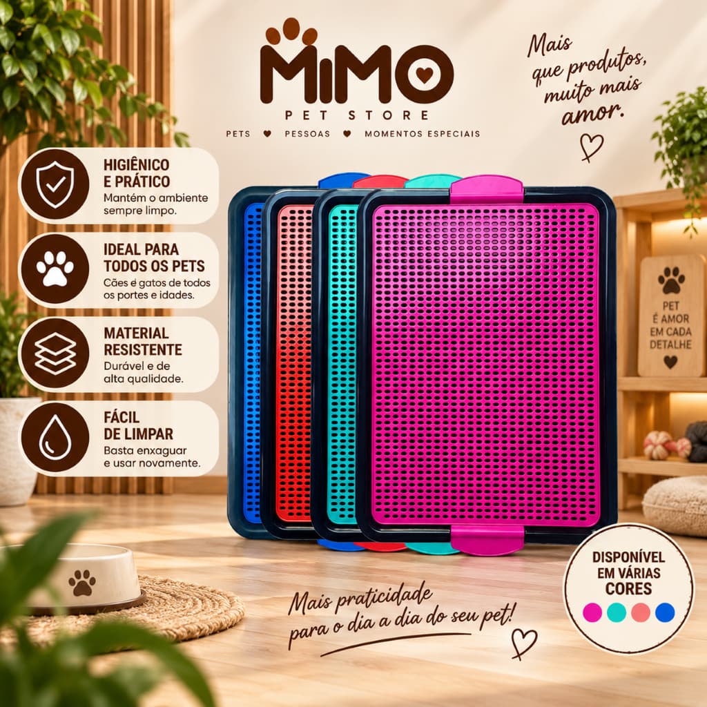 Sanitário Higiênico Canino Pet Educador Xixi Sim Tapete Higiênico Cachorro Grande Banheiro
