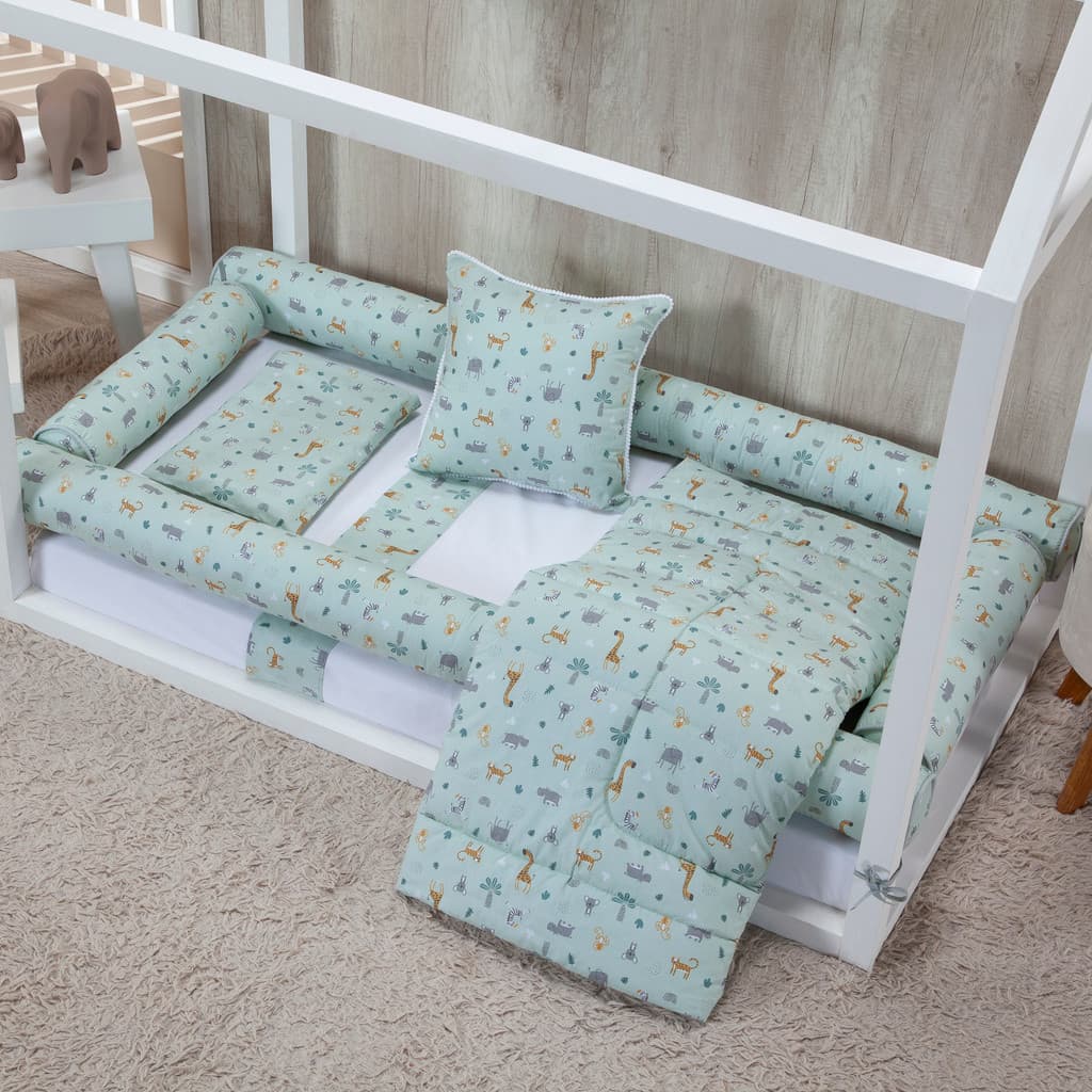 Kit Rolinhos Cama Montessoriana Solteiro 4 Pçs Menino Menina