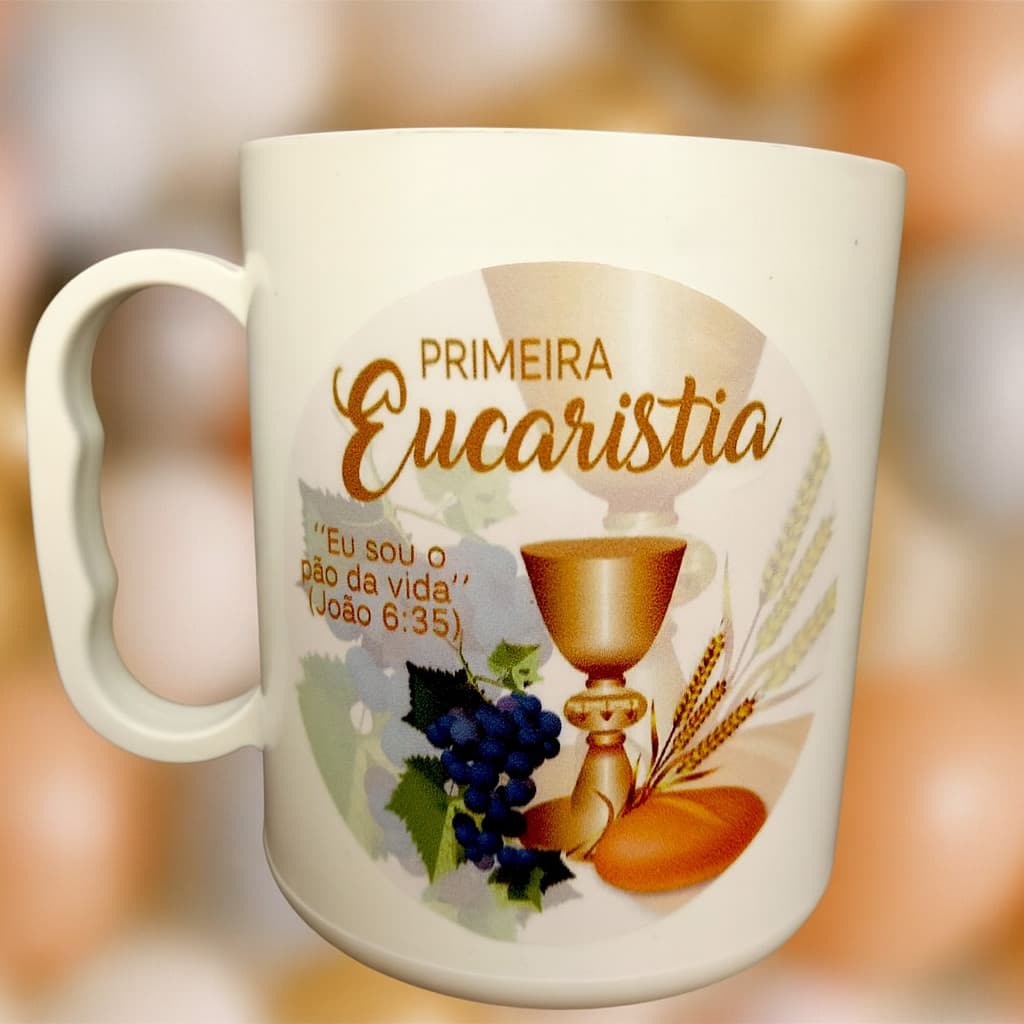 10 Canecas catolica comemoração primeira eucaristia comunhão missa grupo de oração irmão promoção