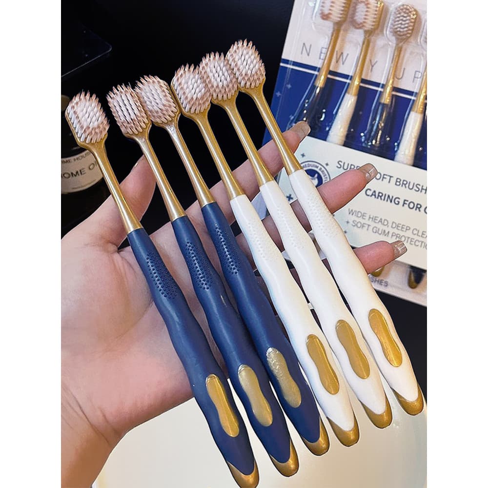 Sam mesmo estilo de seda secreta macia cabeça larga escova de dentes macia estilo adulto limpo Oral doméstico Anti-alérg