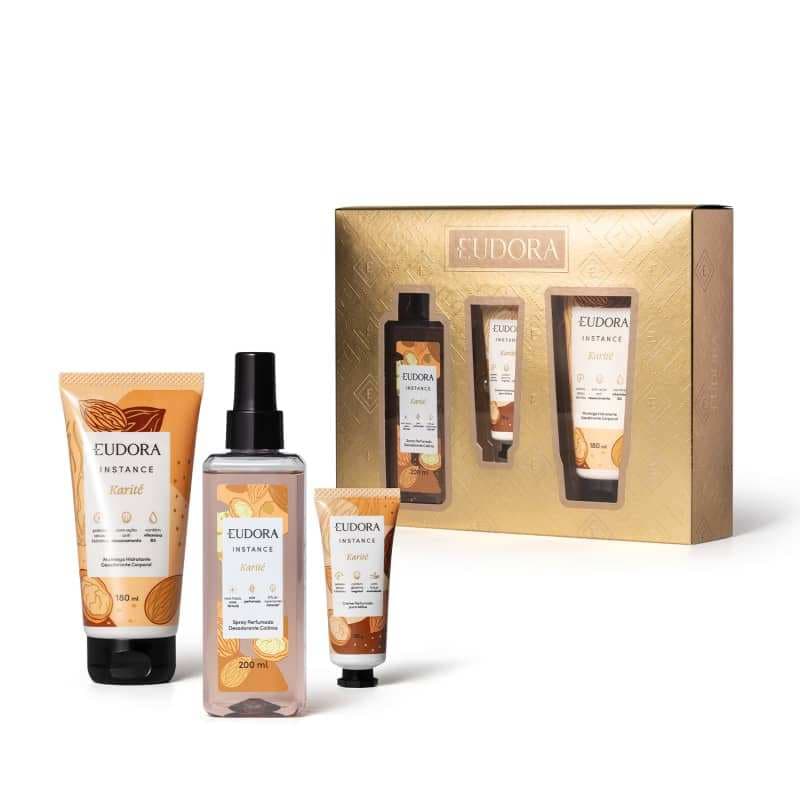 Kit Presente Instance Karité Eudora 3 Itens Hidratação Intensa Original