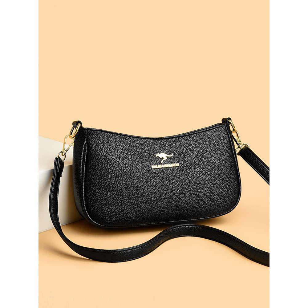 Bolsa mãe de couro macio feminina 2025 novo estilo estilo étnico bolsa mensageiro atmosférica vovó bolsa feminina idosa