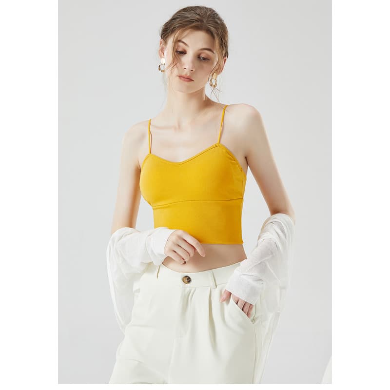Q com almofada no peito colete de Yoga temperamento feminino apertado interior puro desejo quente menina esportes Fitnes