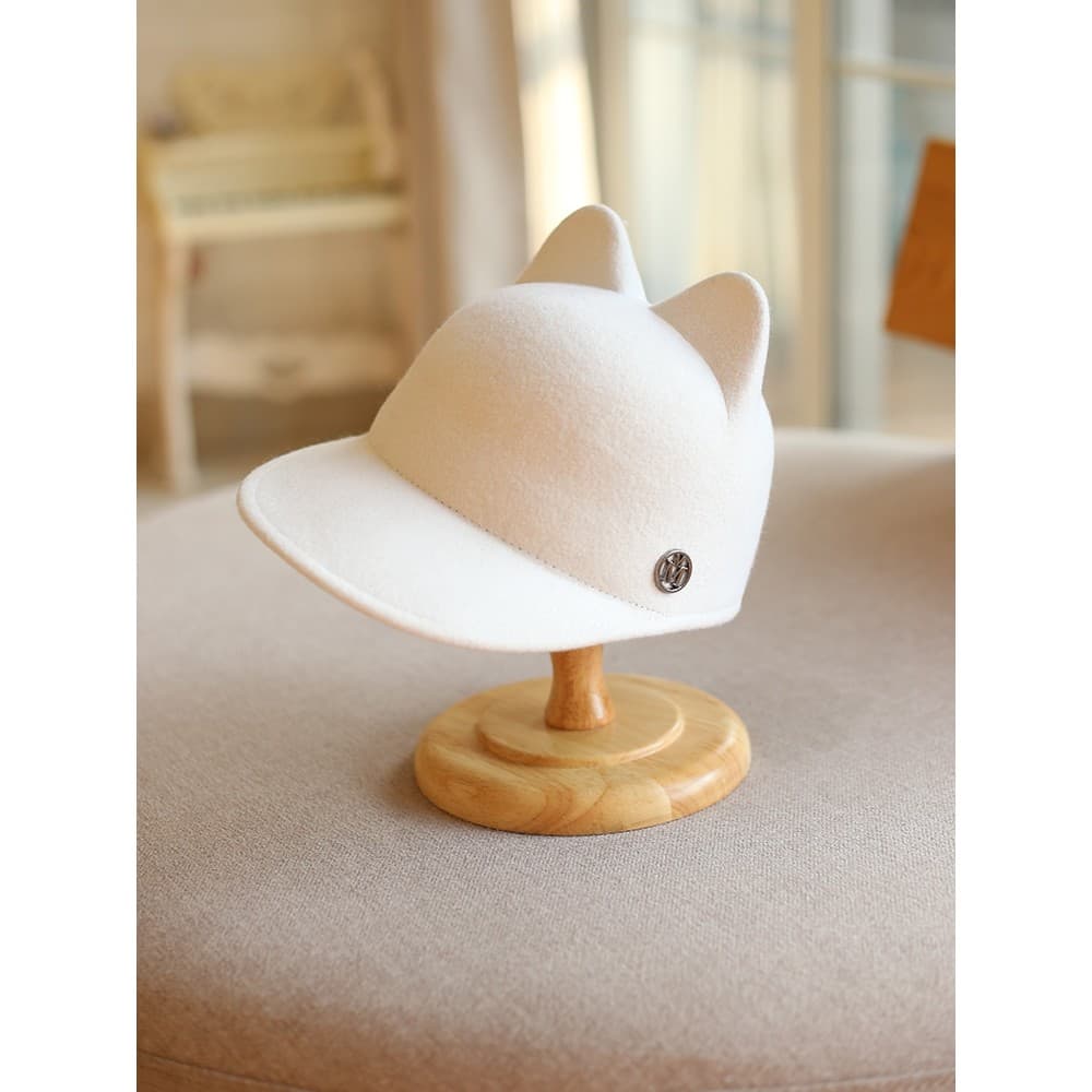 M orelha de lã estilo casal boné de beisebol chapéu equestre chapéu de lã feminino outono inverno versão coreana All-Mat