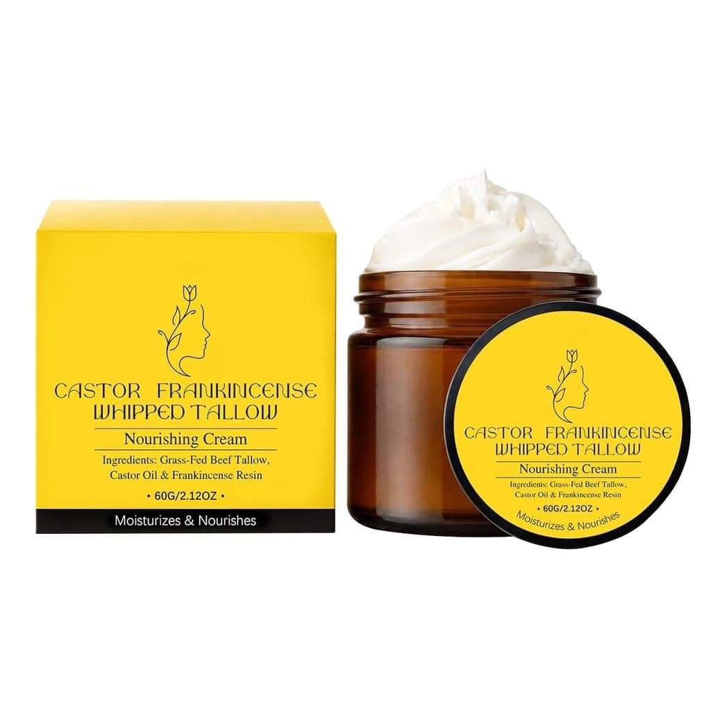 Creme Hidratante de Olíbano, Óleo de Rícino e Sebo – Bálsamo Cremoso para Rosto e Corpo para Hidratação Profunda, Cuidad