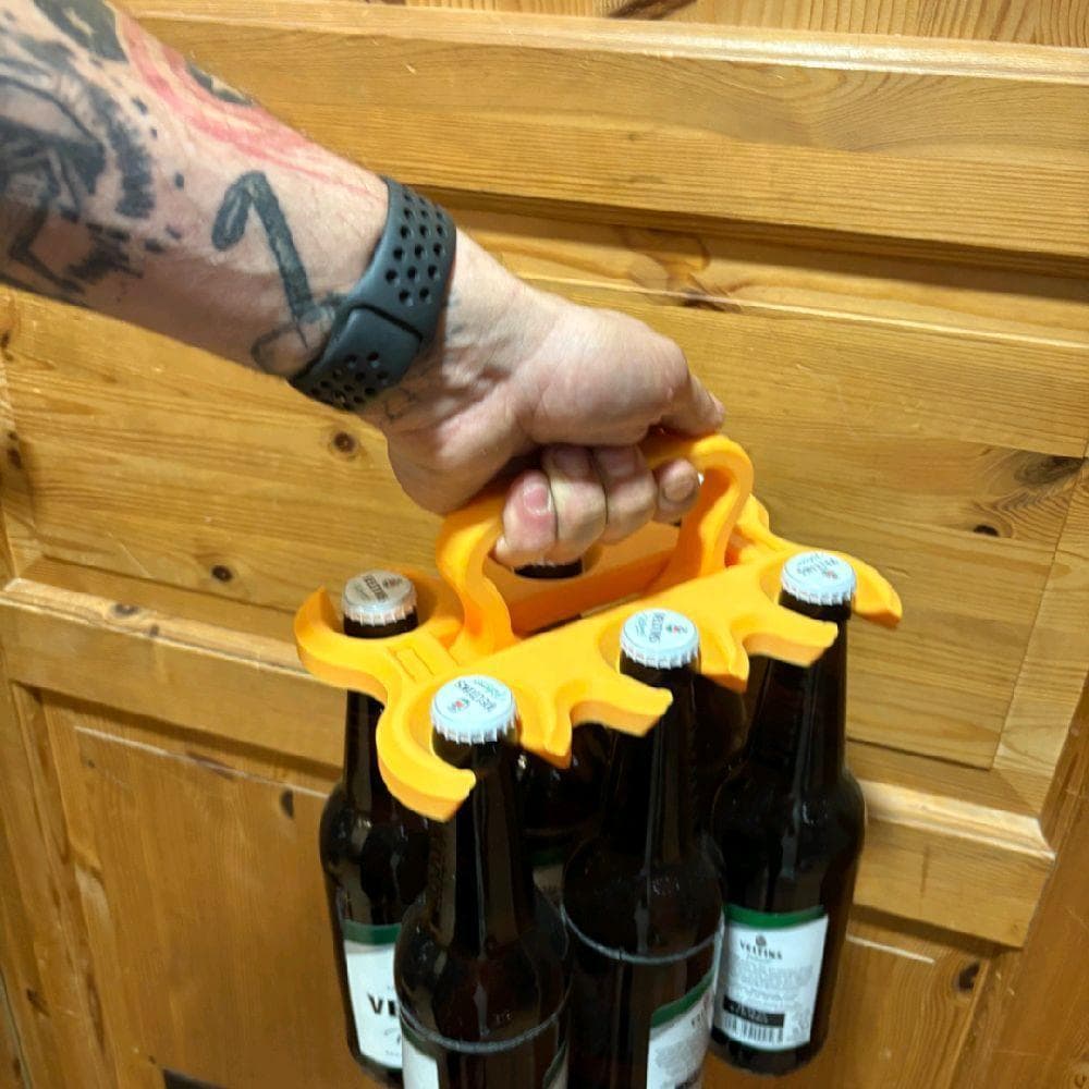 Suporte para Carregar Garrafas de Cerveja o Melhor Suporte mais Completo Suporta até 6 Garrafas