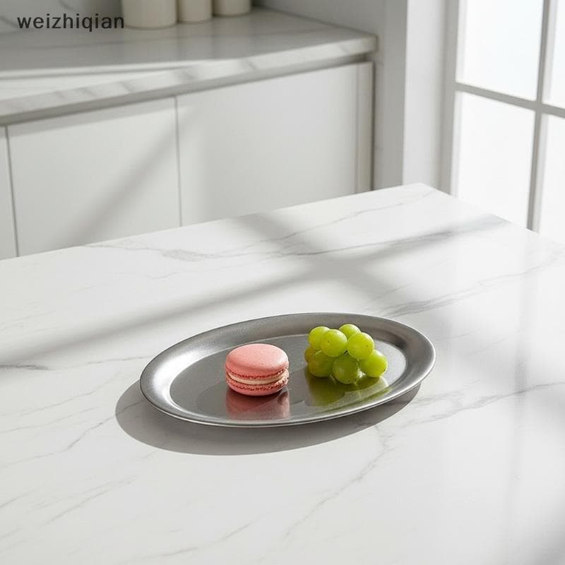 [T & B] Pratos De Peixe De Aço Inoxidável Em Formato Oval Para Jantares Sofisticados Casa (br)