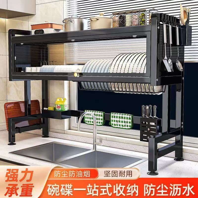 [Novo produto] Prateleira para pia de cozinha Pia multifuncional para lavar louça Anti-poeira Rack de armazenamento de p